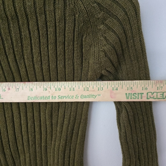 Vintage Y2K Energie Sweater Women’s Size Medium Green Long Sleeve Top - Picture 7 of 10